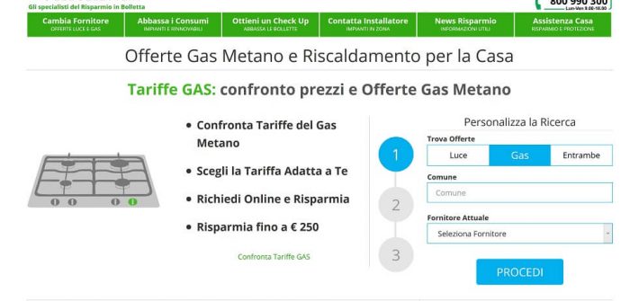 Comparatore Tariffe Gas Metano